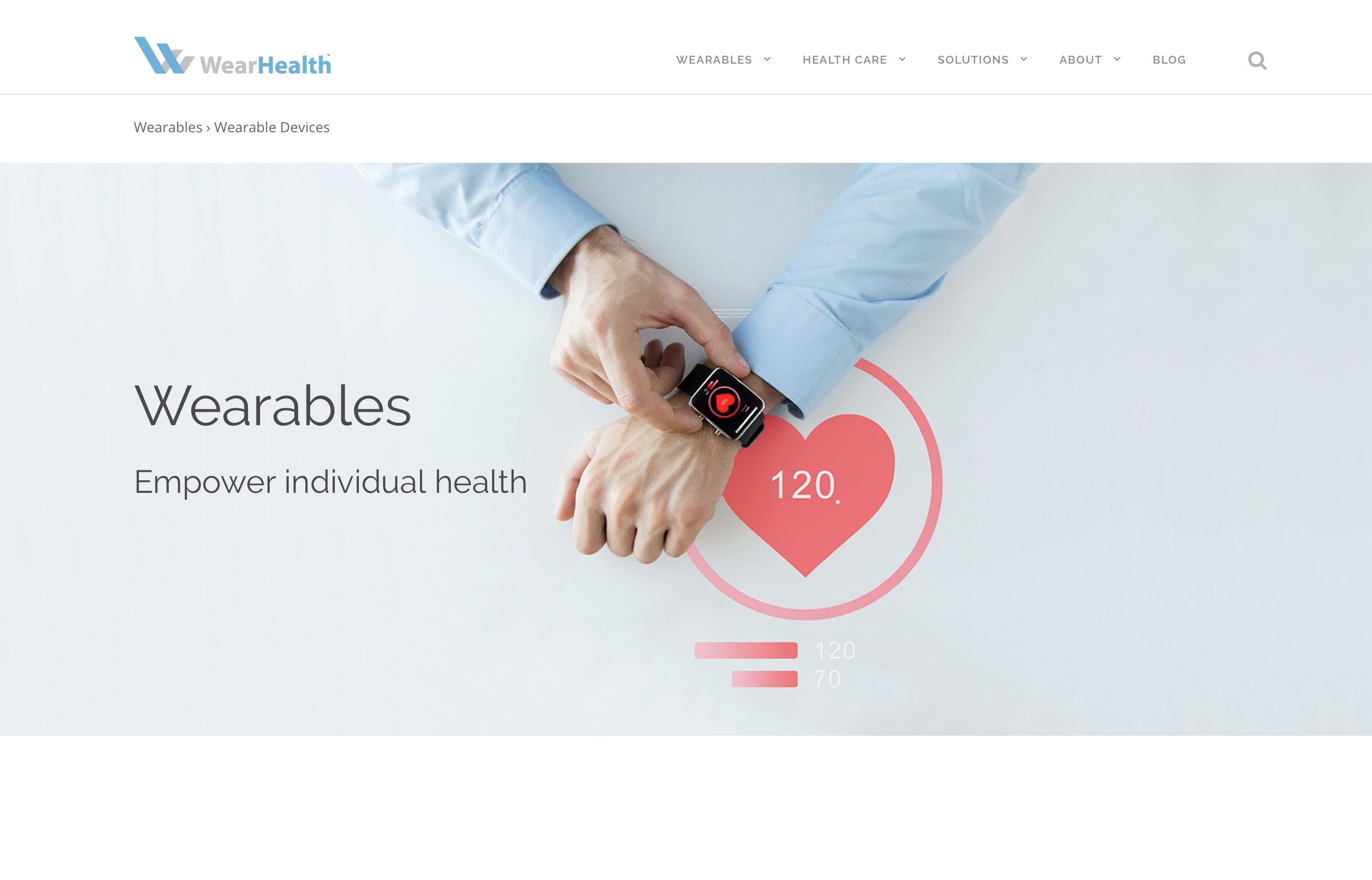 WearHealth Website